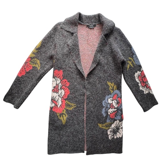 Vertigo Paris Floral Knit Longline Cardigan | SMALL - Picture 5 of 11